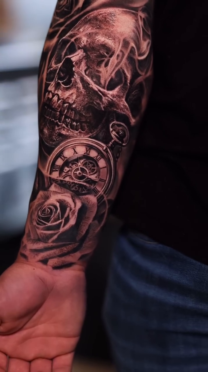 Tattoo by @tonytattooer — realism, black_and_grey