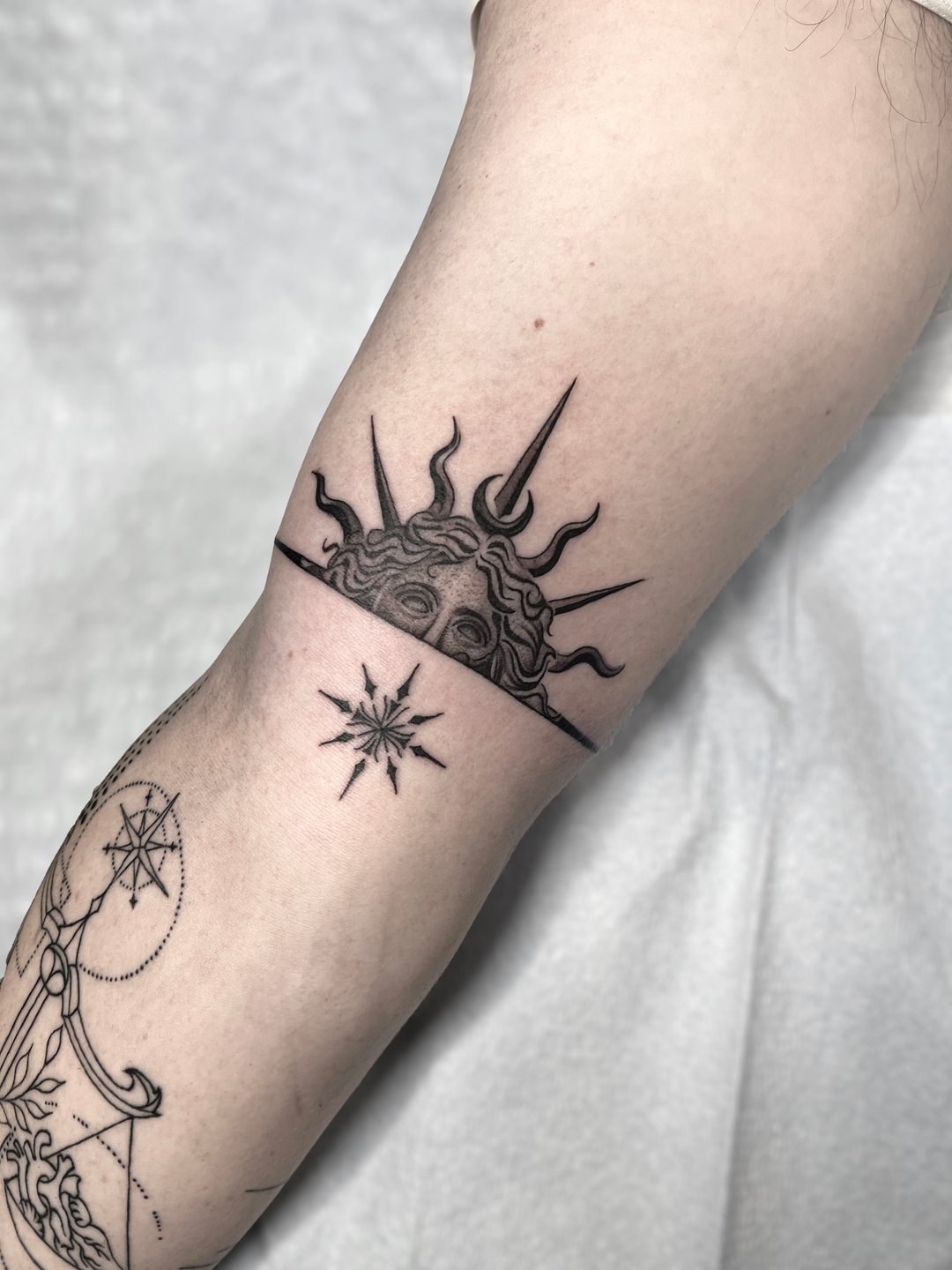 Tattoo by @hiddenheart_tattoo — black_and_grey