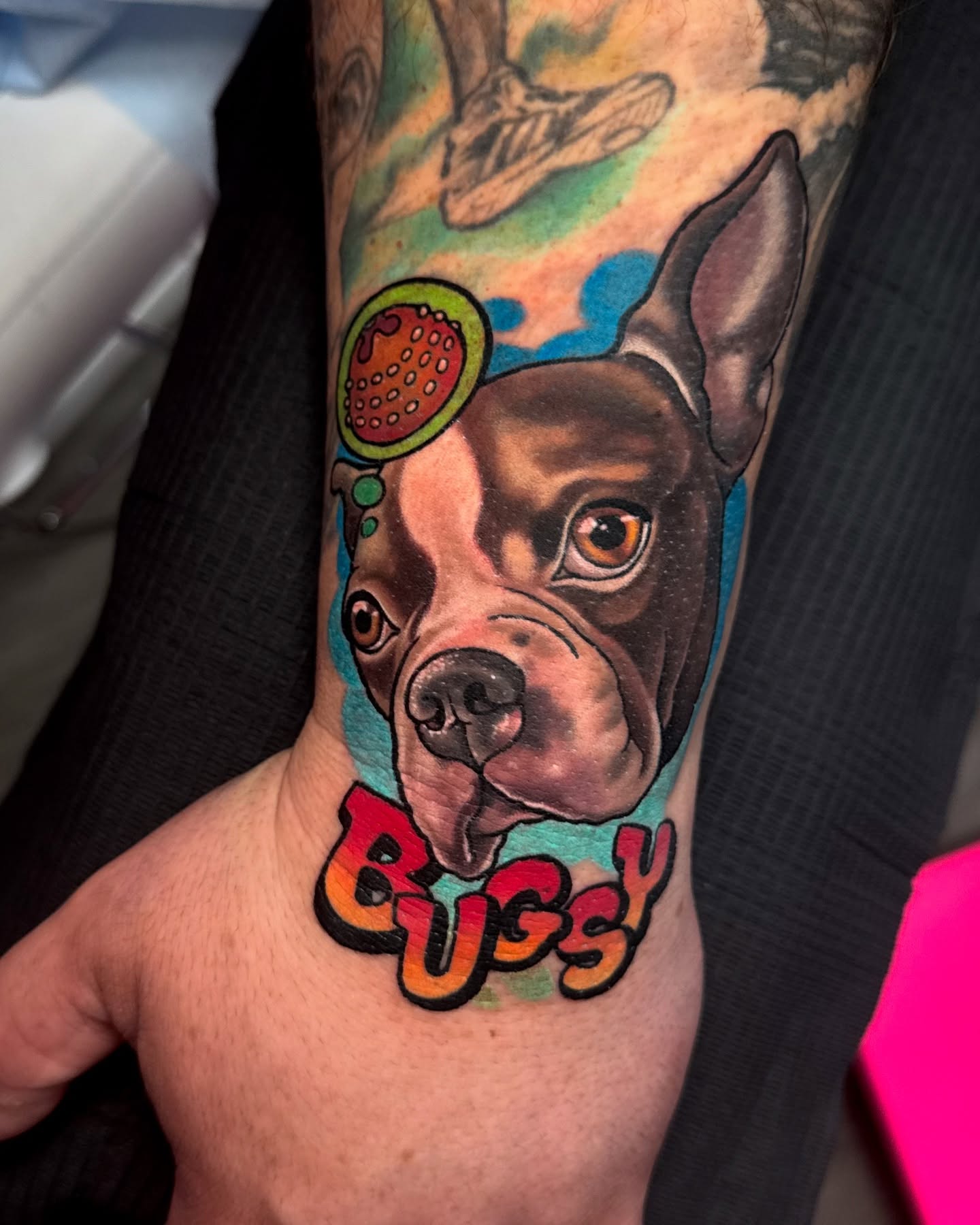 Dog realism tattoo on the forearm by ✣ ᴛɪᴀʀᴀ ɢᴏʀᴅᴏɴ ✣ video games