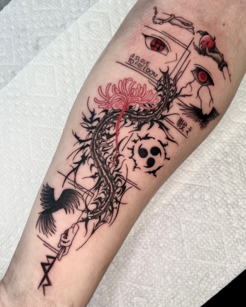 Tattoo by @blair_witch_ink — black_and_grey, lettering_script
