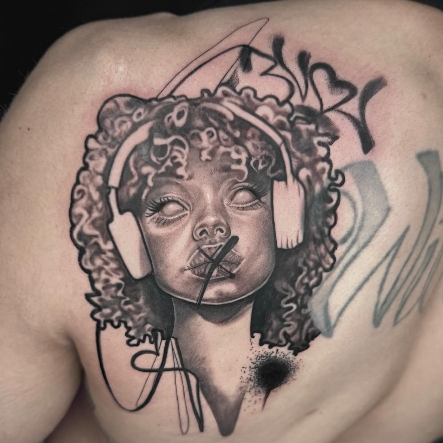 Tattoo by @eyepokes — black_and_grey, realism
