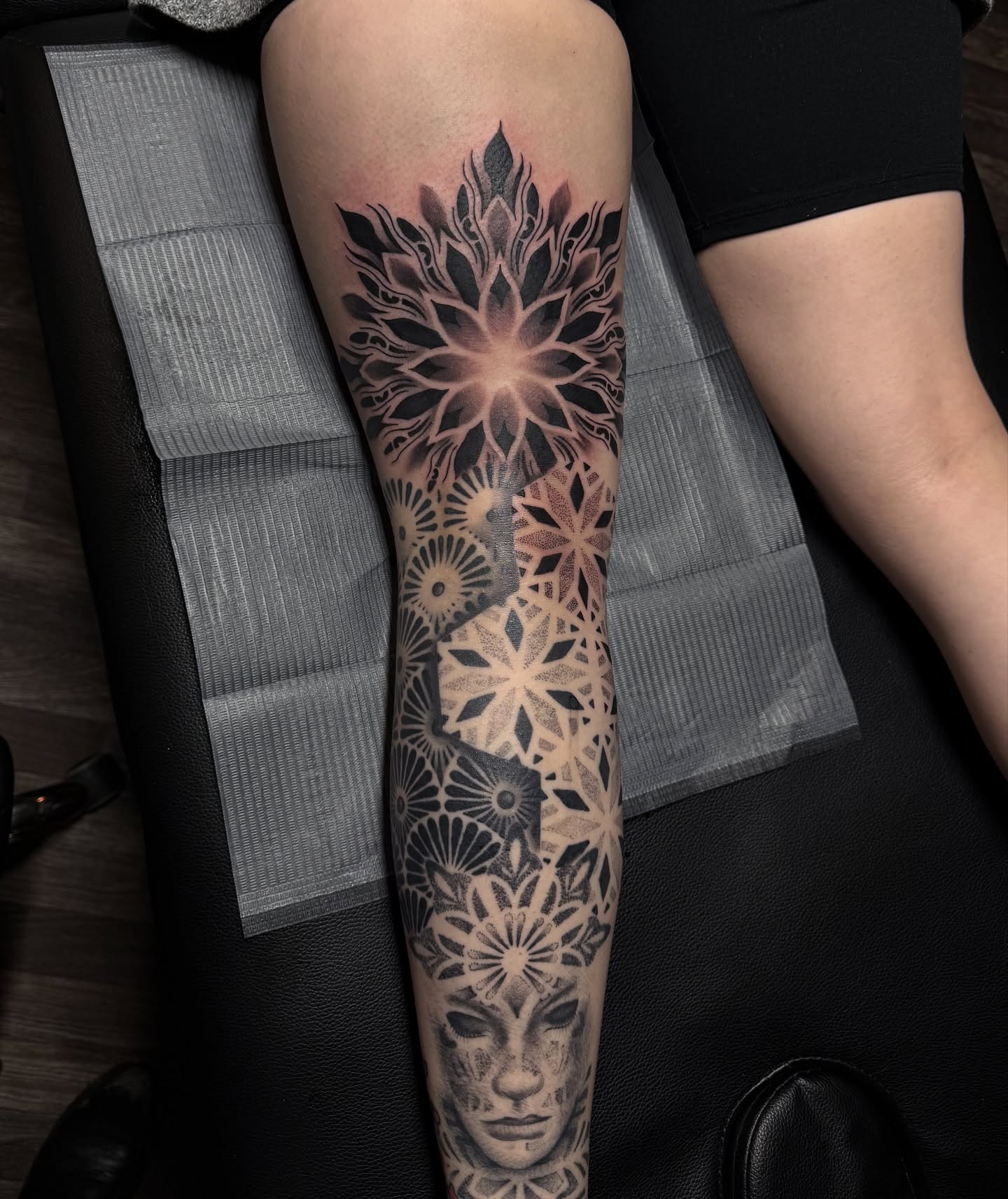 Tattoo by @tattoosxjoseph โ geometric, black_and_grey