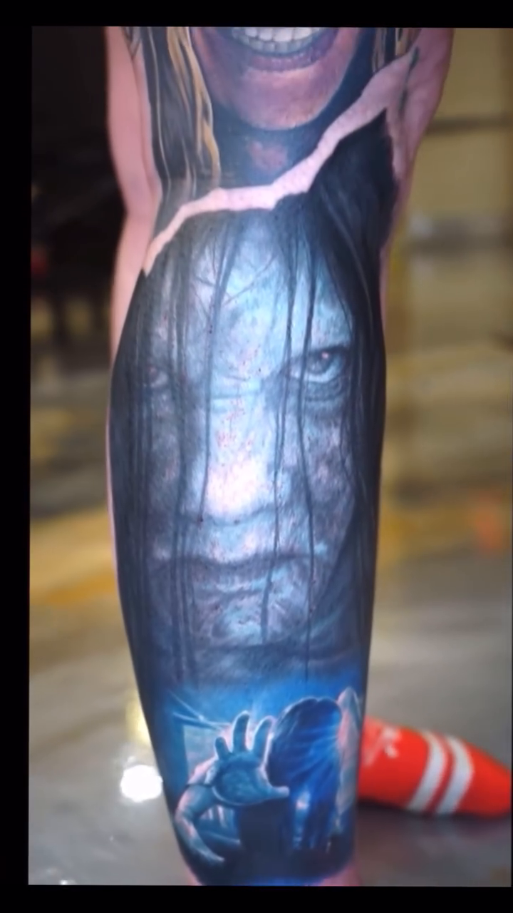 Horror scene with faces realism tattoo by Tony Johnson - Tattoo Artist, Huntsville, Alabama