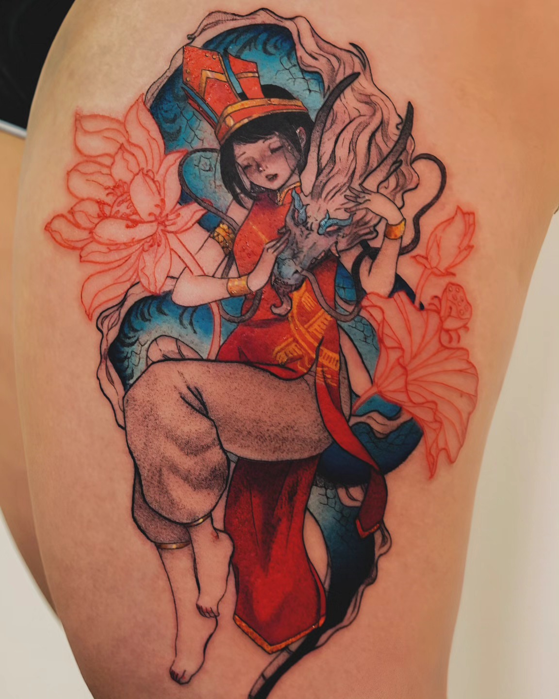 Tattoo by @johnathan_tatto0 — illustrative, anime