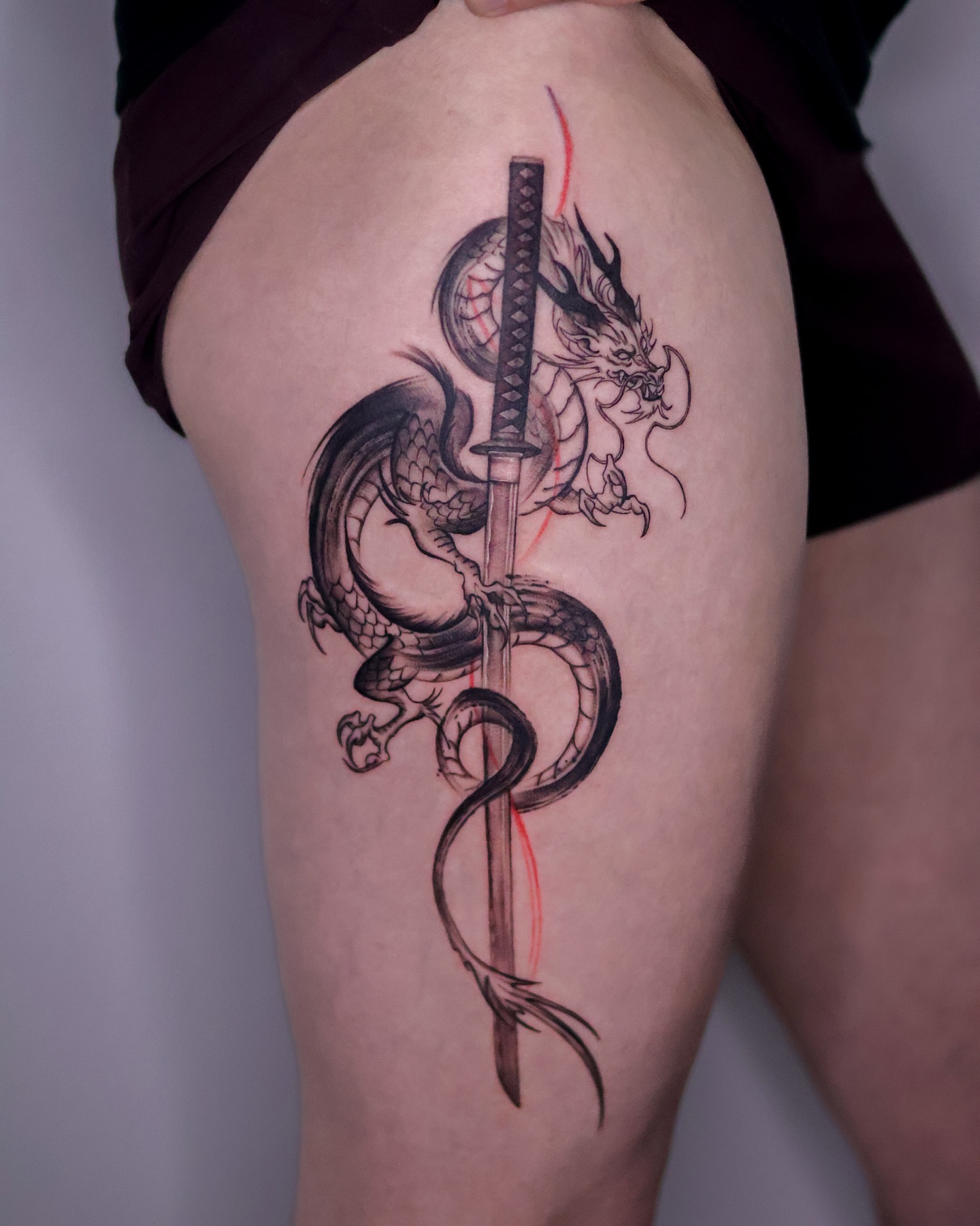 Tattoo by @kaki_tattooer — black_and_grey, realism