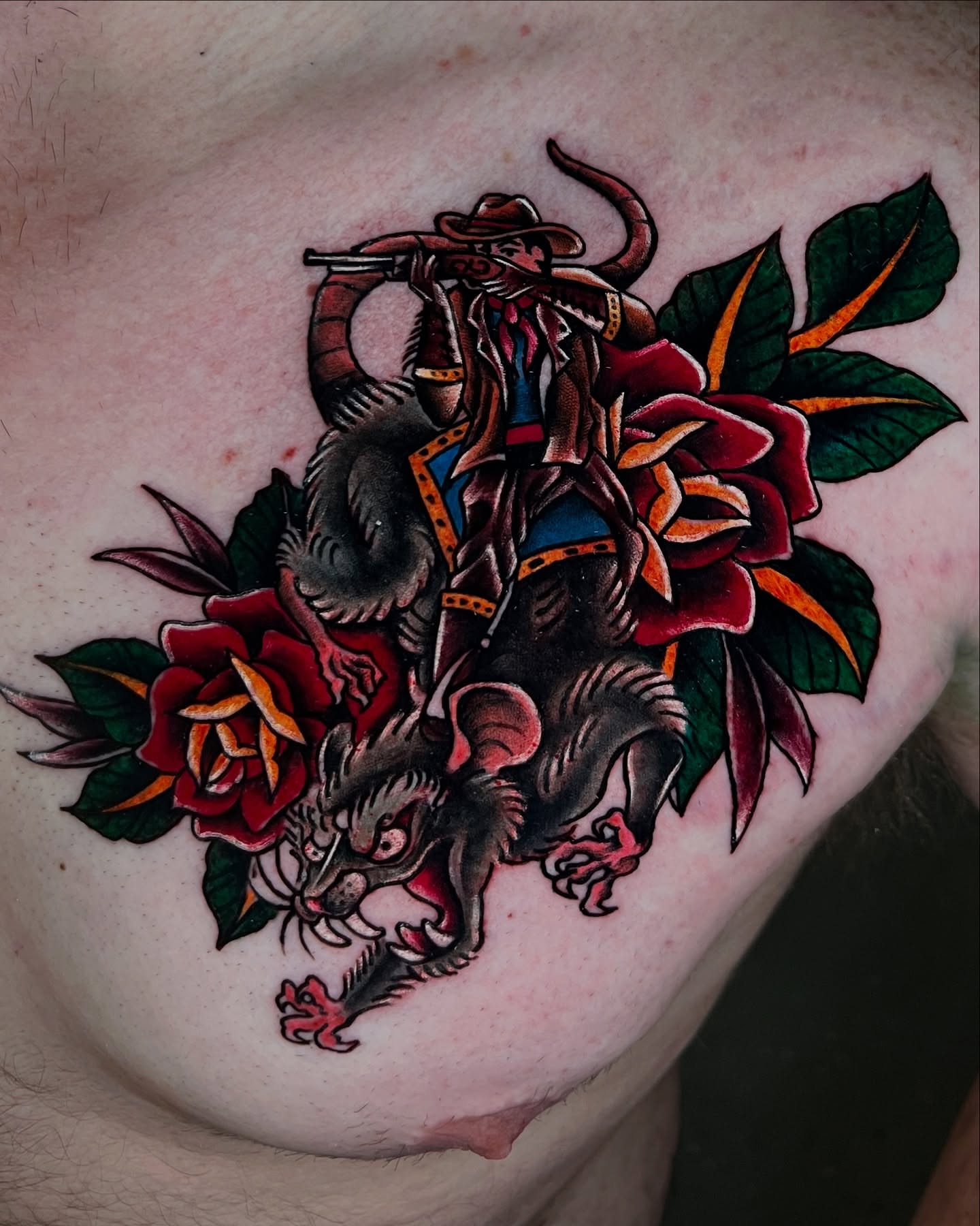 Tattoo by @dr_zeus_tattoo — american_traditional, dark_realism