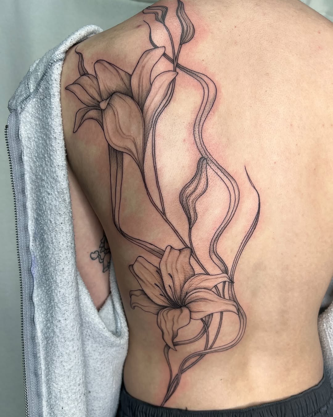 Tattoo by @cultofspice — fine_line, black_and_grey