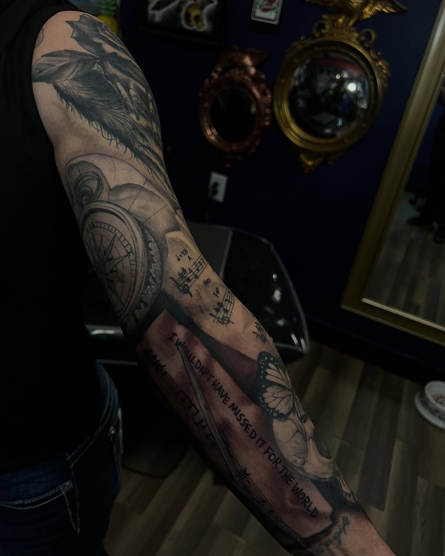 Tattoo by @mctatty — black_and_grey, realism