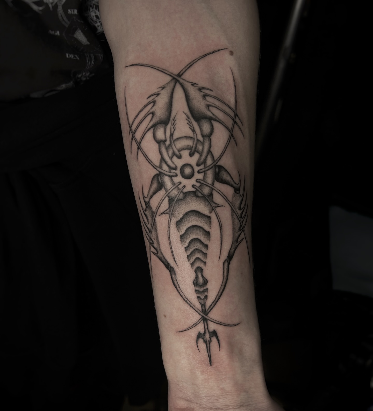 Tattoo by @beingtattoos — black_and_grey, geometric