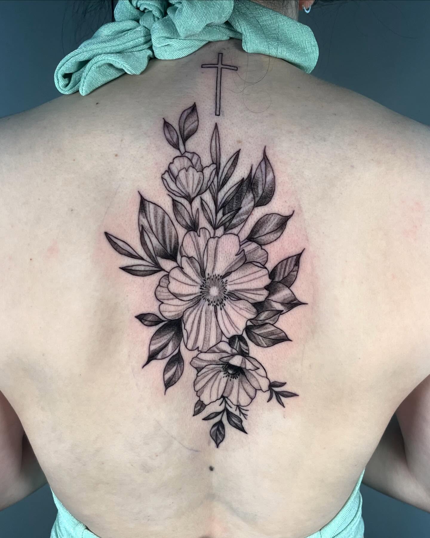Tattoo by @jiinkytattoos — black_and_grey