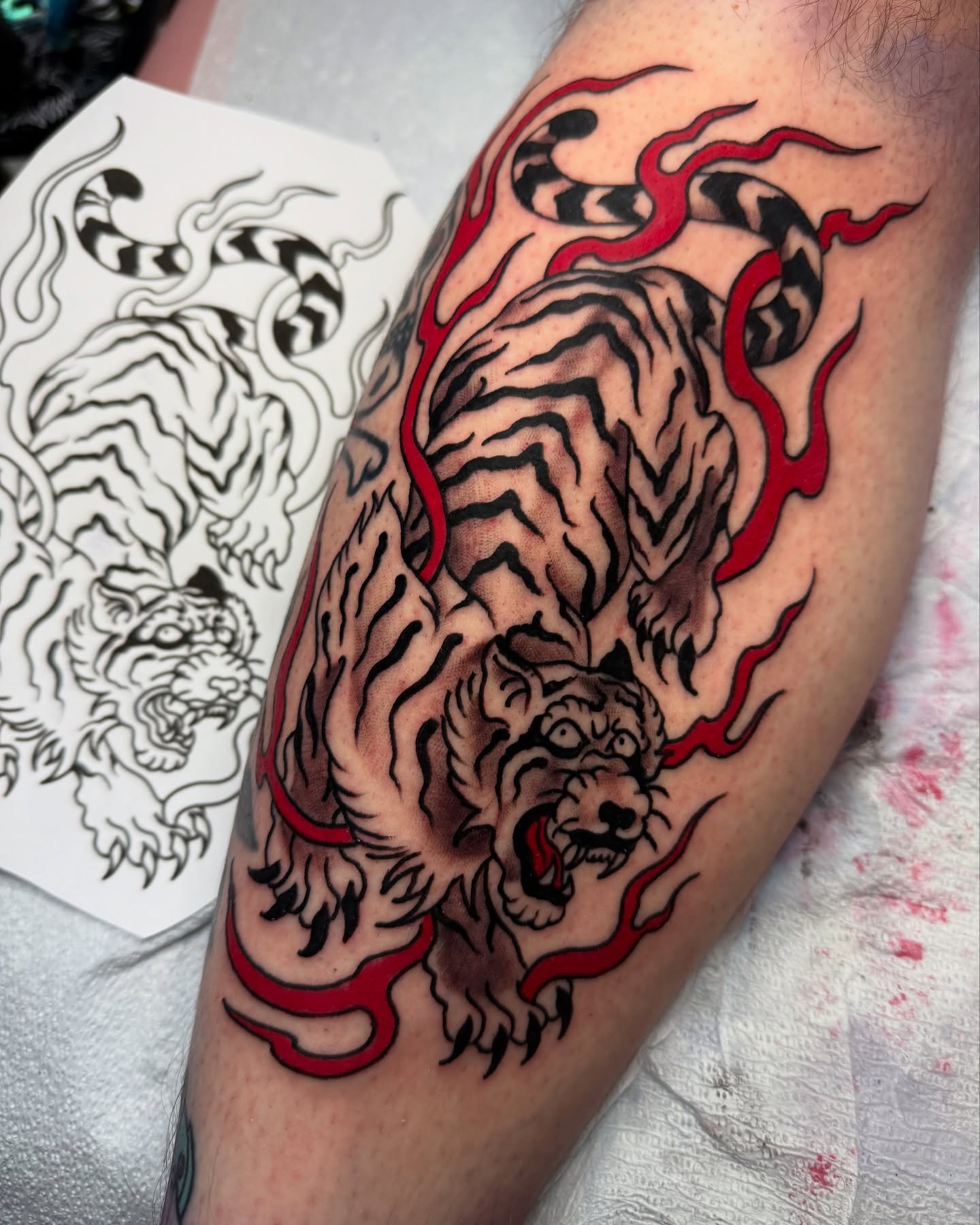 Tattoo by @ghostbunnytattoos — american_traditional, japanese_irezumi