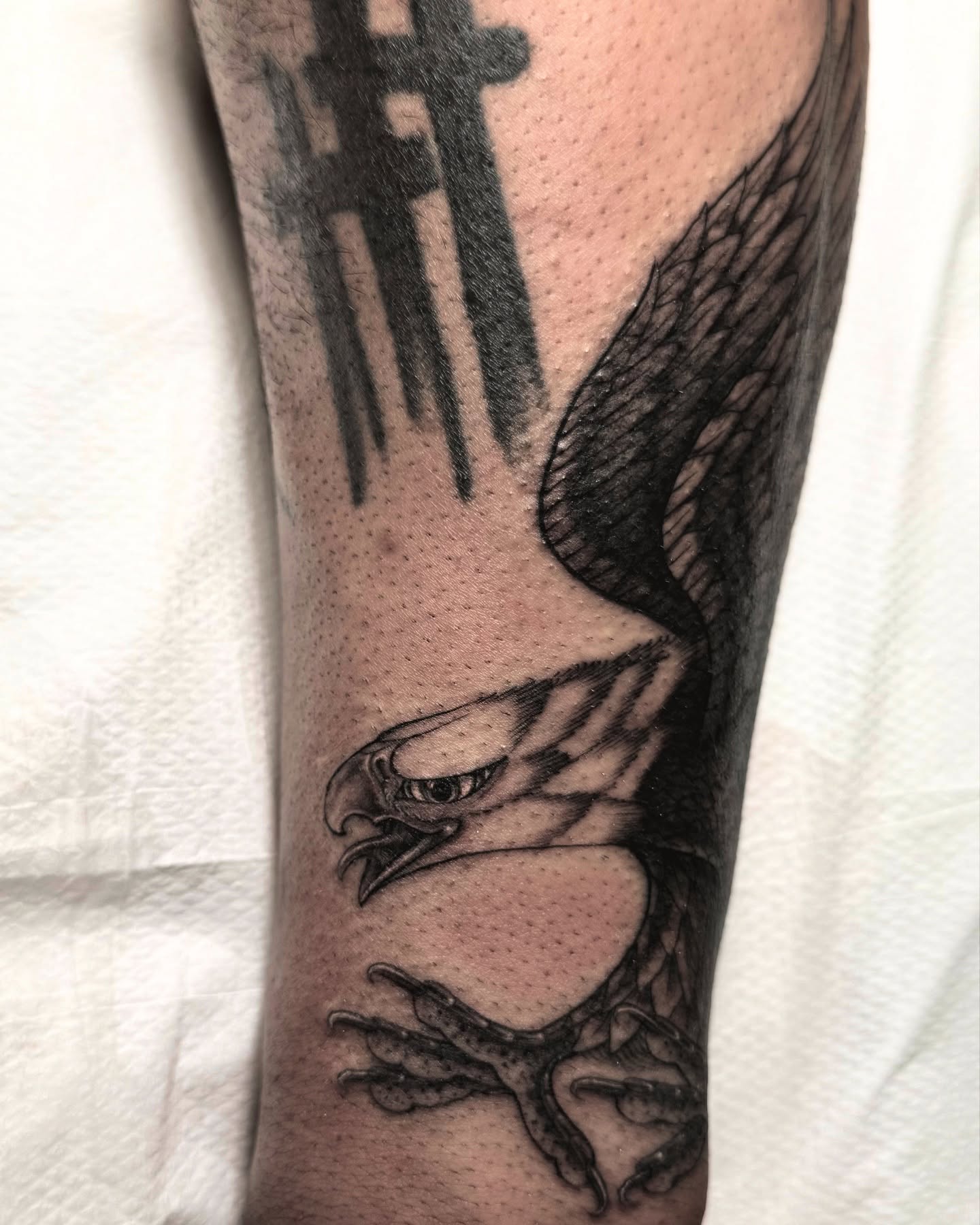 Tattoo by @connalcreates — black_and_grey
