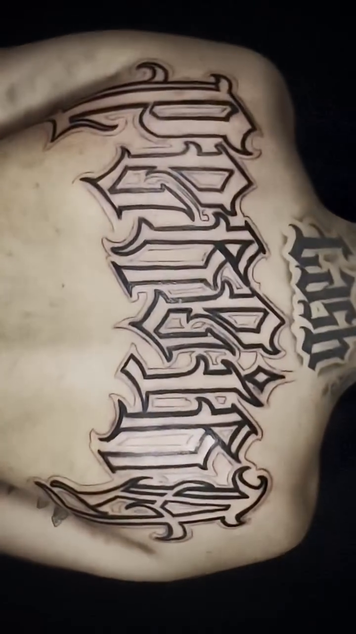 Tattoo by @jettskii_jitt_ β lettering_script, chicano
