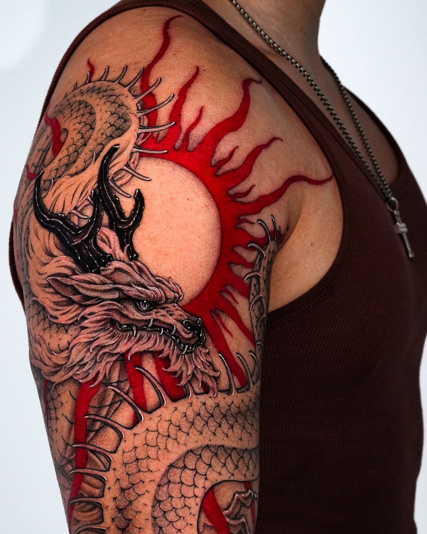 Dragon japanese irezumi tattoo on the shoulder by Intat