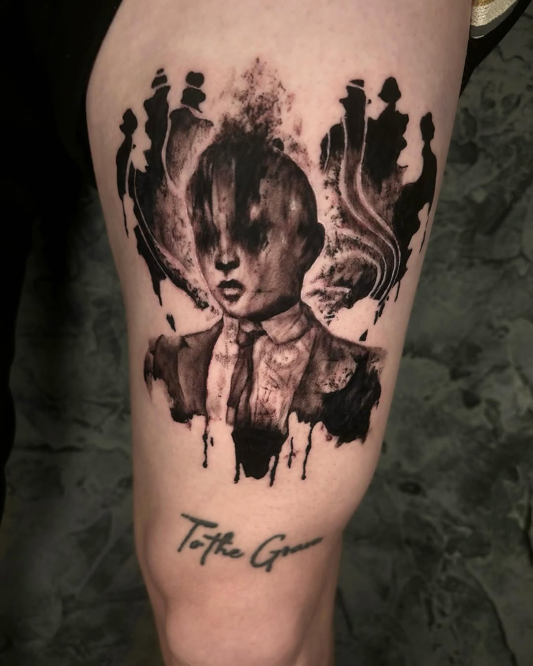 Tattoo by @profound.desires — black_and_grey, realism