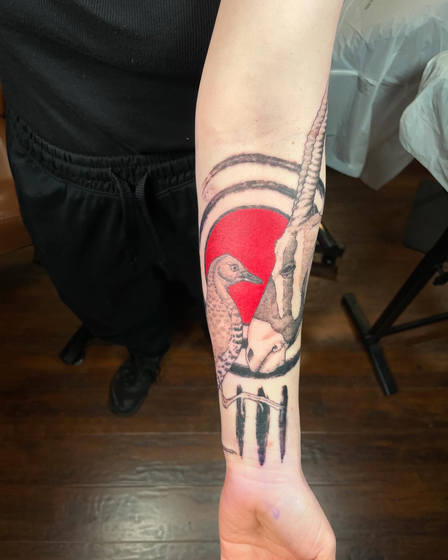 Tattoo by @rowanrhystattoo — realism, dotwork