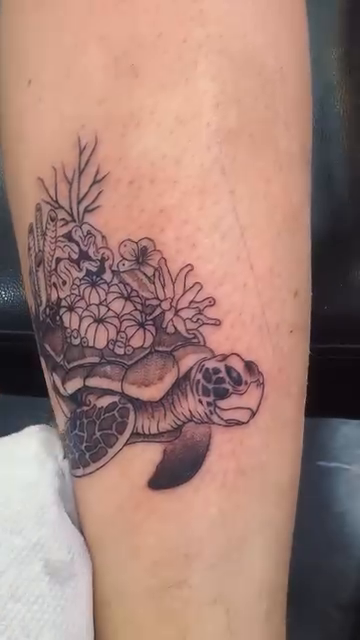 Tattoo by @legoetatts — black_and_grey, realism