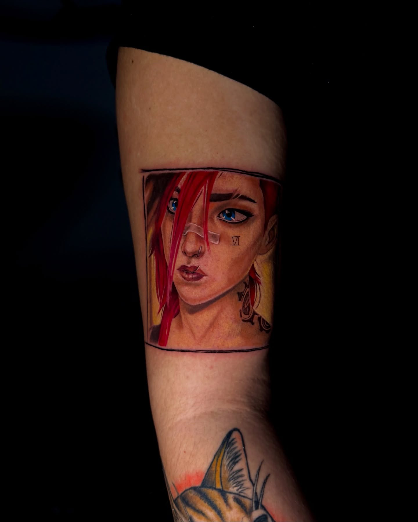 Portrait realism tattoo on the forearm by ππππππ