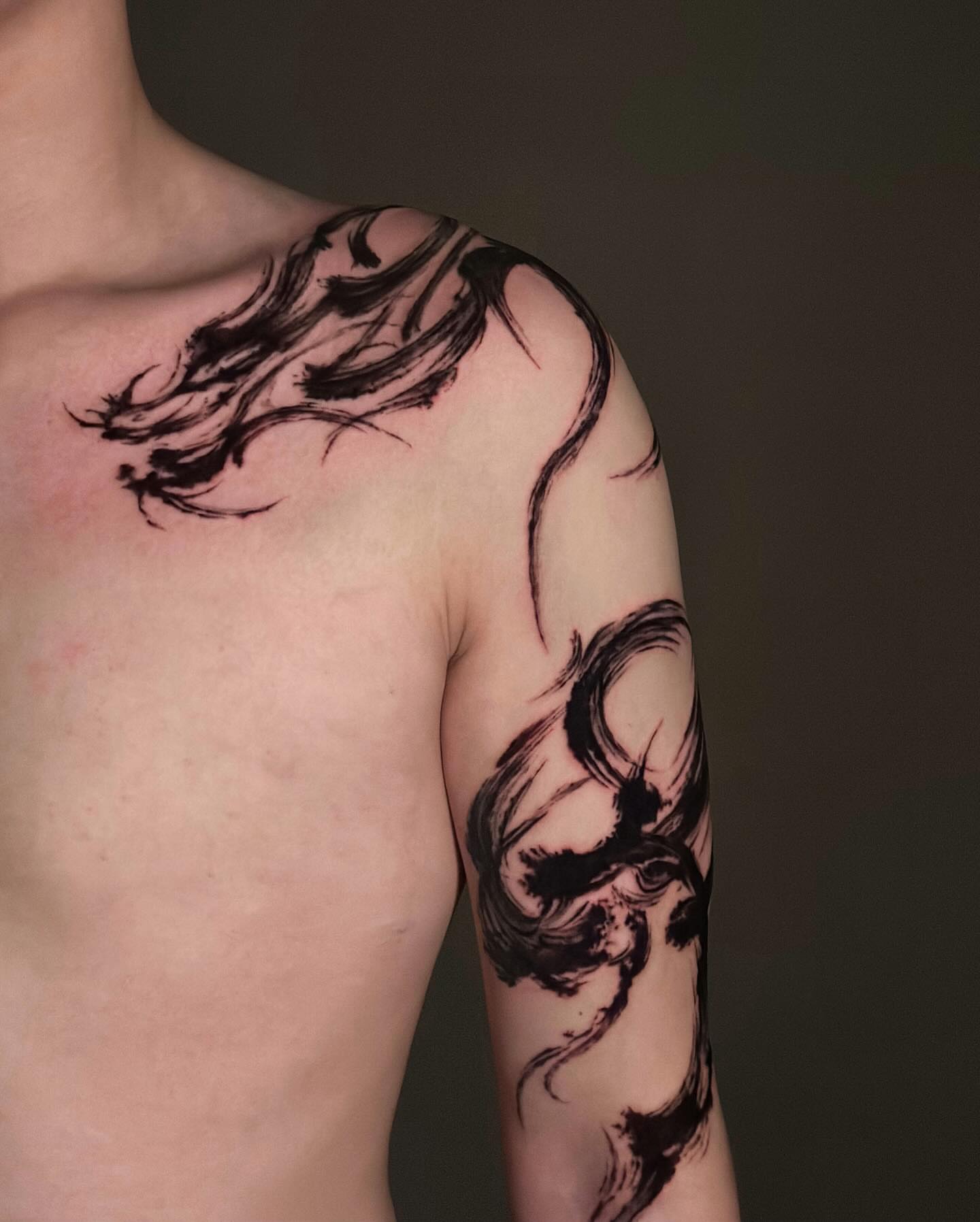 Tattoo by @chouzy_inkk — black_and_grey