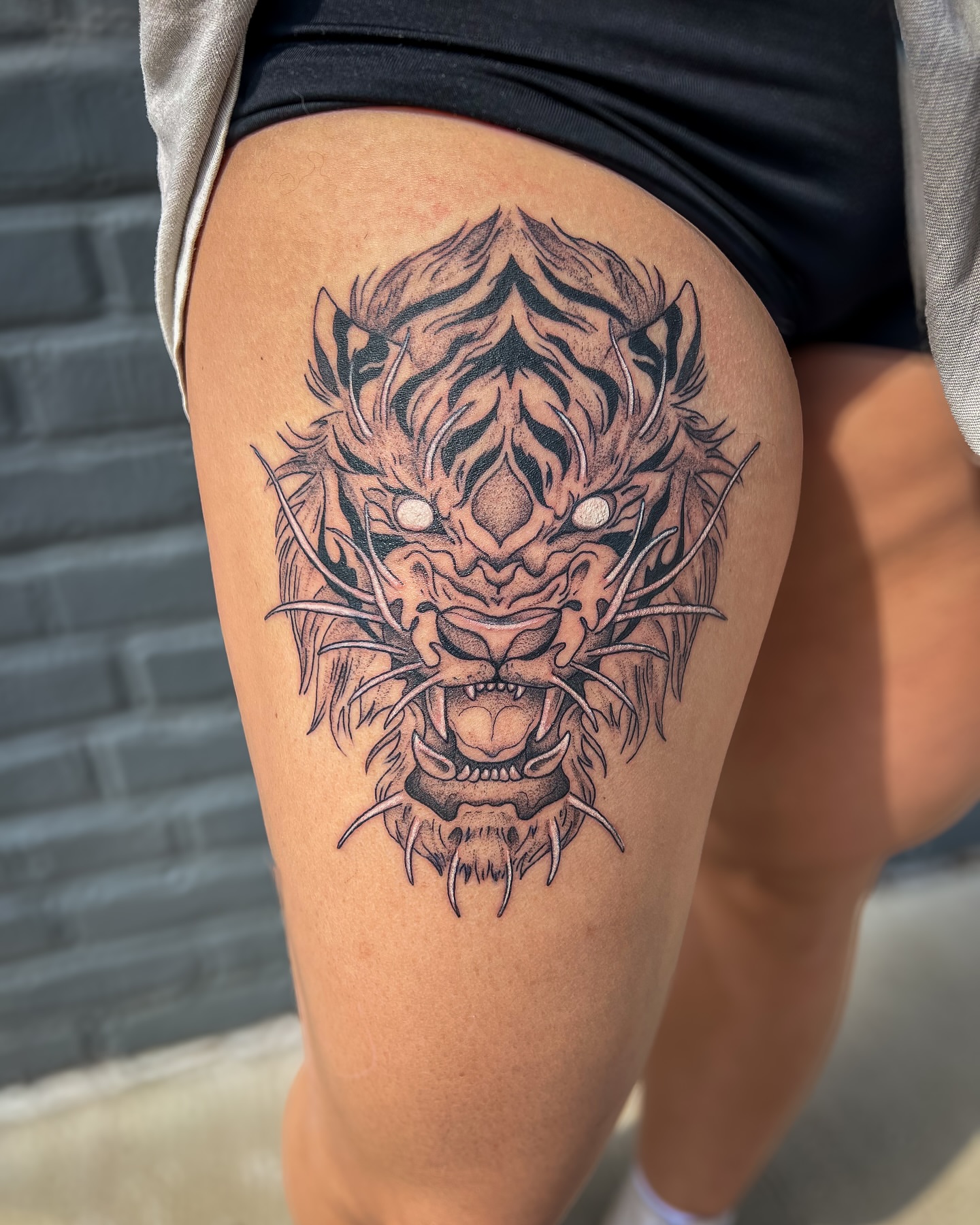 Tattoo by @reaganinks — black_and_grey