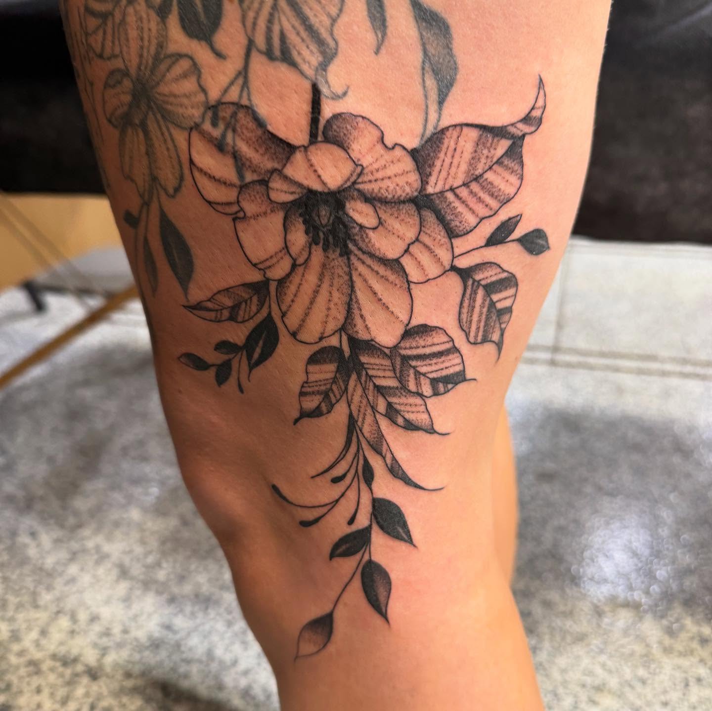 Tattoo by @dragonflytattoostudio — black_and_grey