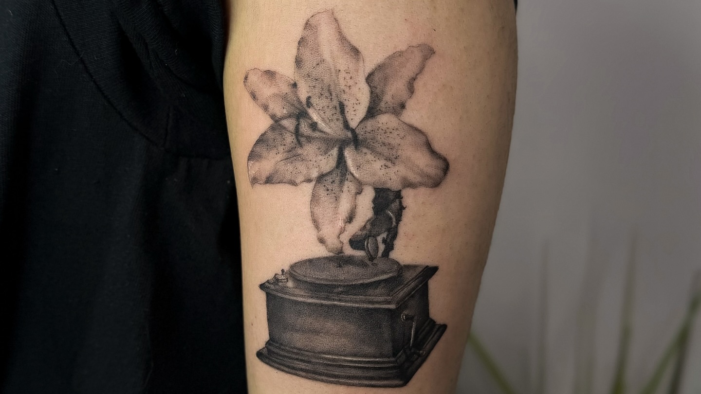 Tattoo by @mourning.tattoos — black_and_grey, realism