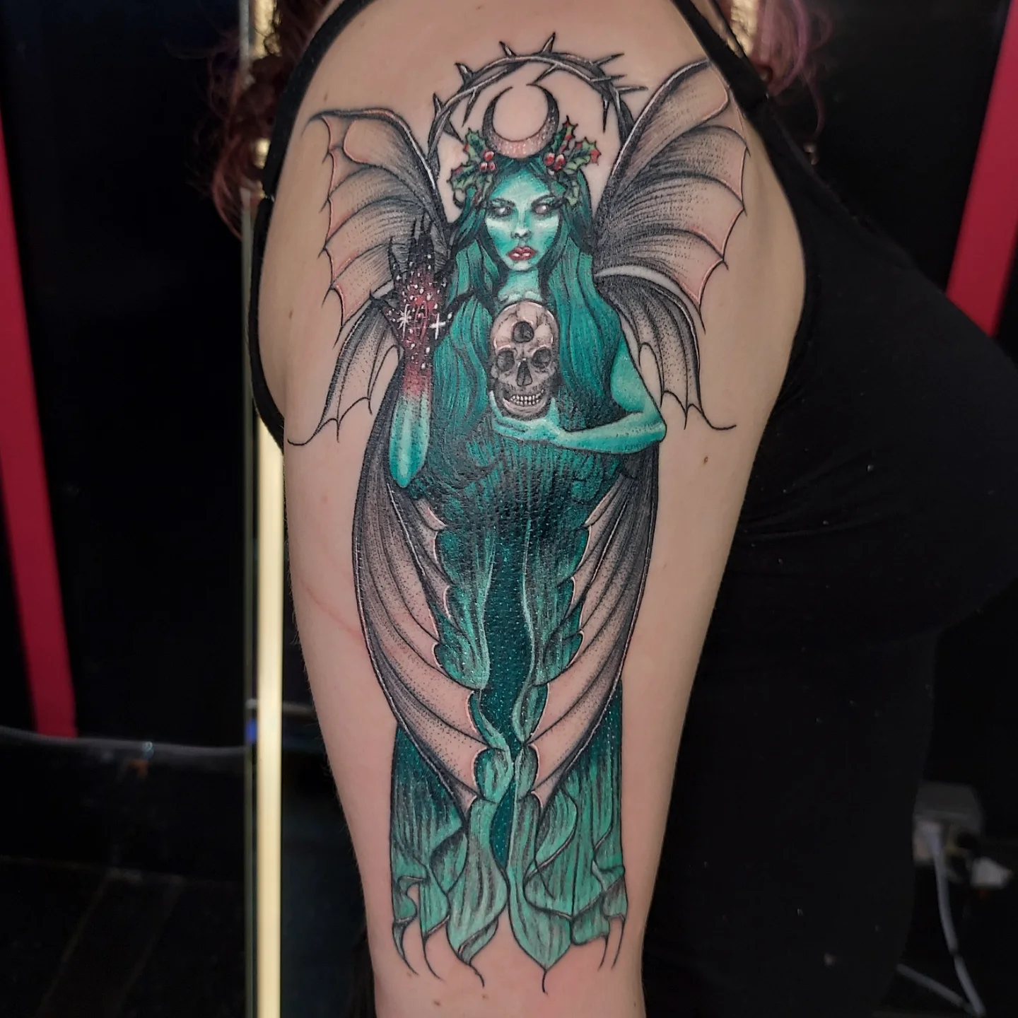 Tattoo by @you_aint_seen_muffins_yet — dark_realism, dotwork