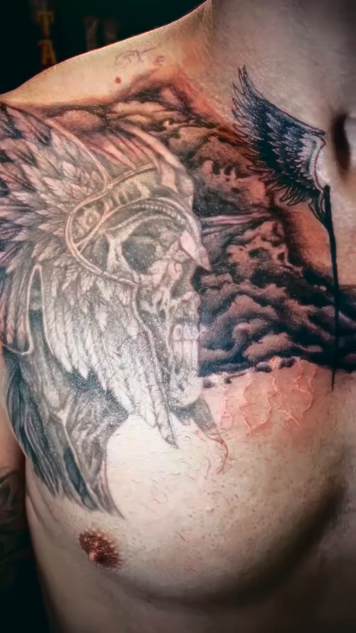 Tattoo by @legoetatts — black_and_grey, realism