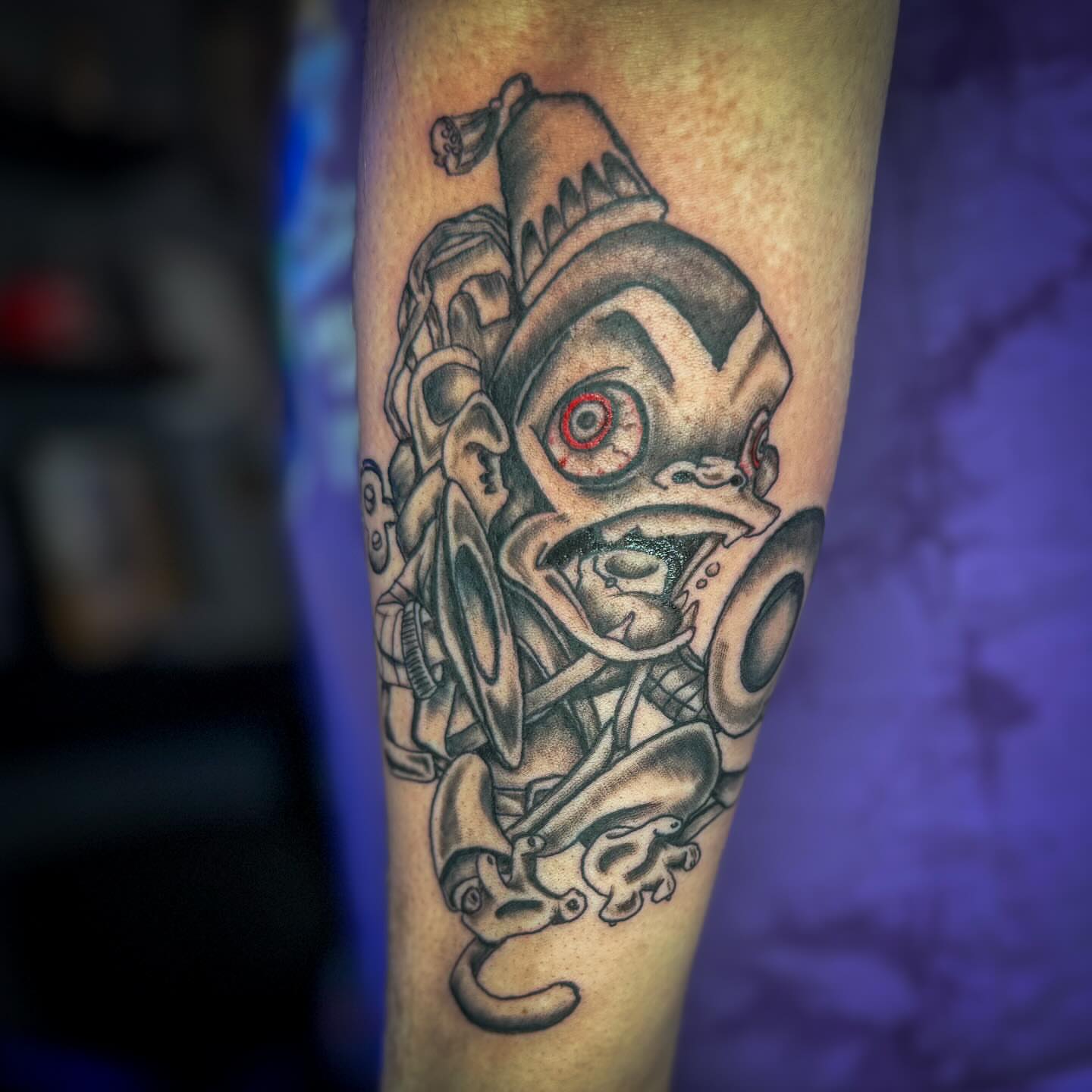 Tattoo by @joeyspindlertattoos — black_and_grey