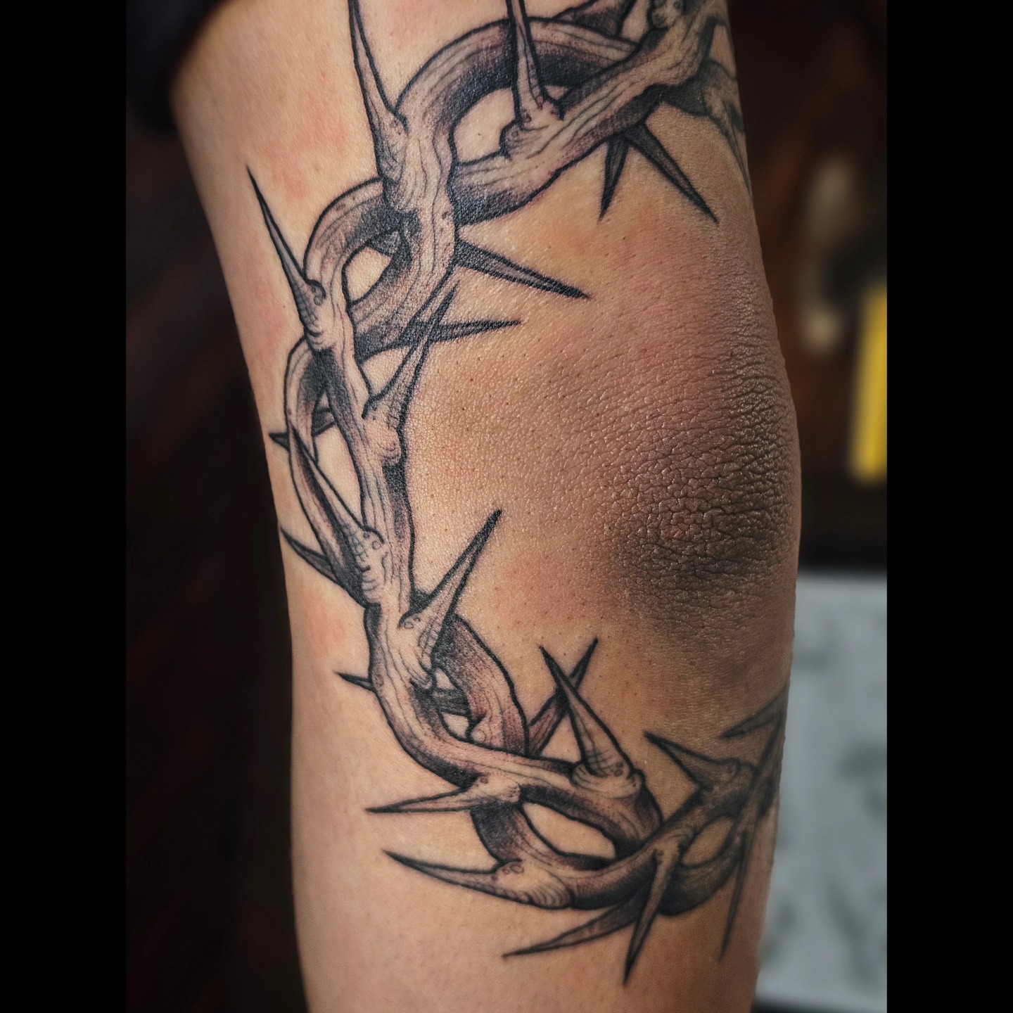 Tattoo by @doveandtoad — black_and_grey