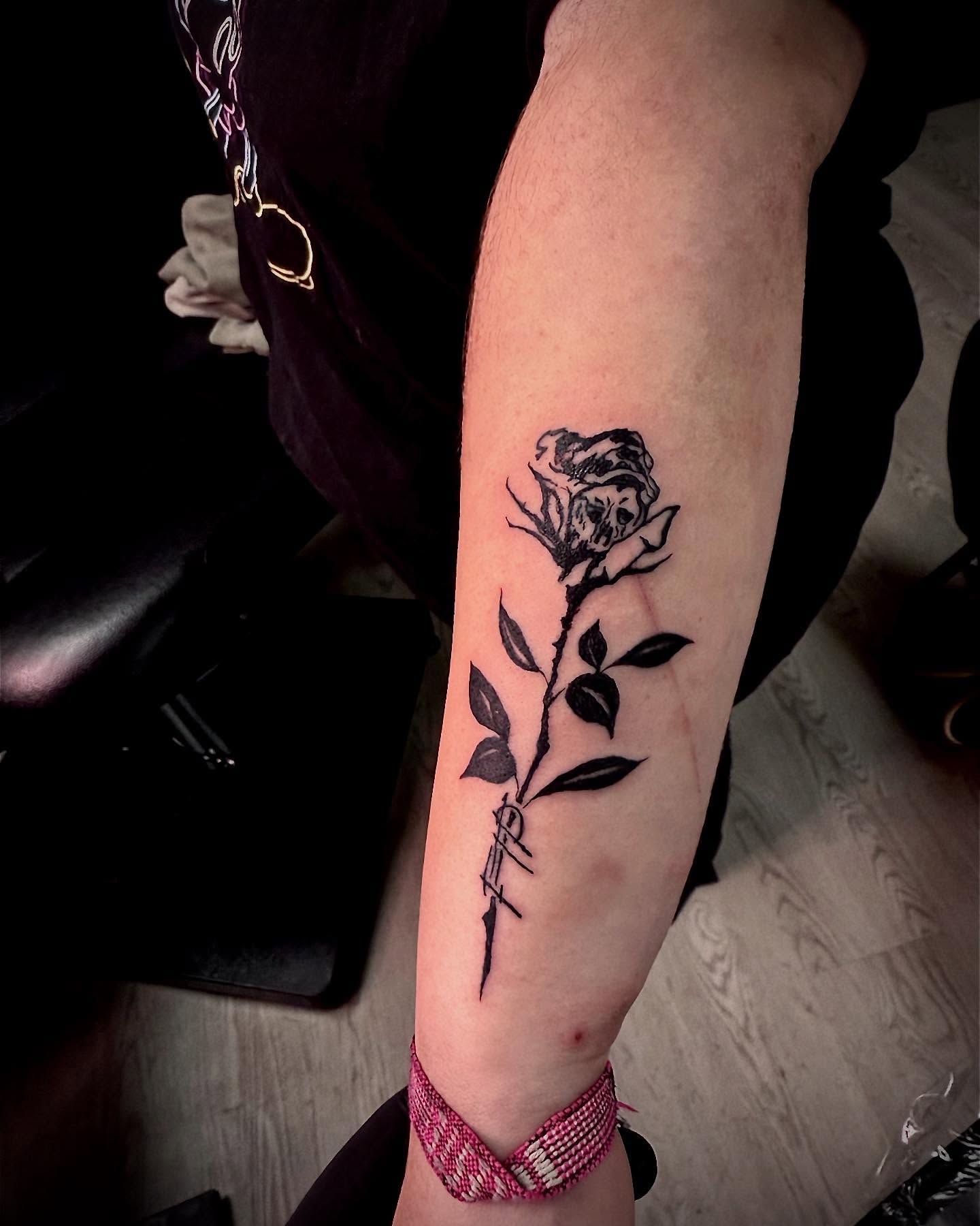 Tattoo by @pandamonium_tattoos — black_and_grey