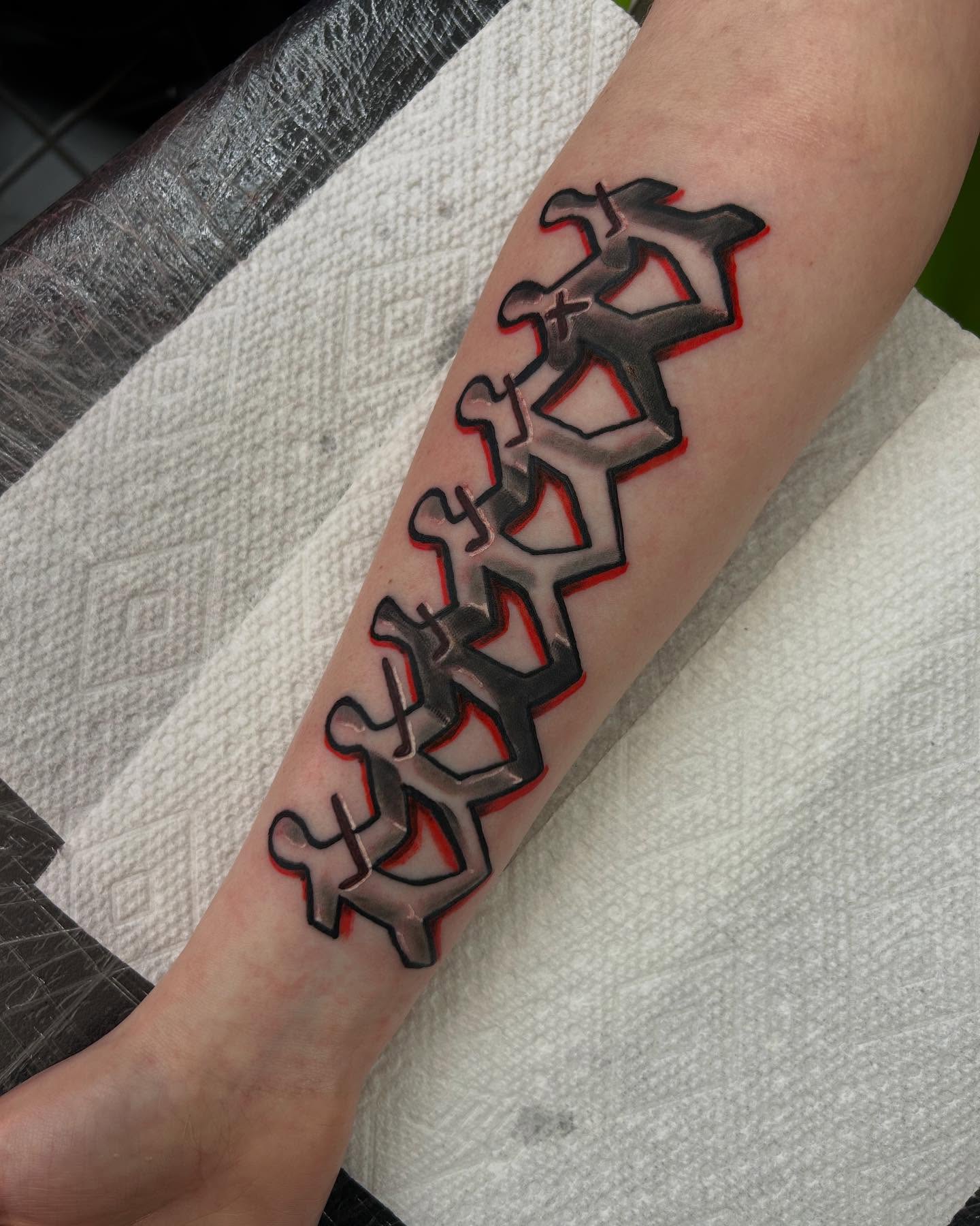 Geometric pattern geometric tattoo on the forearm by ⚡️Shaw⚡️
