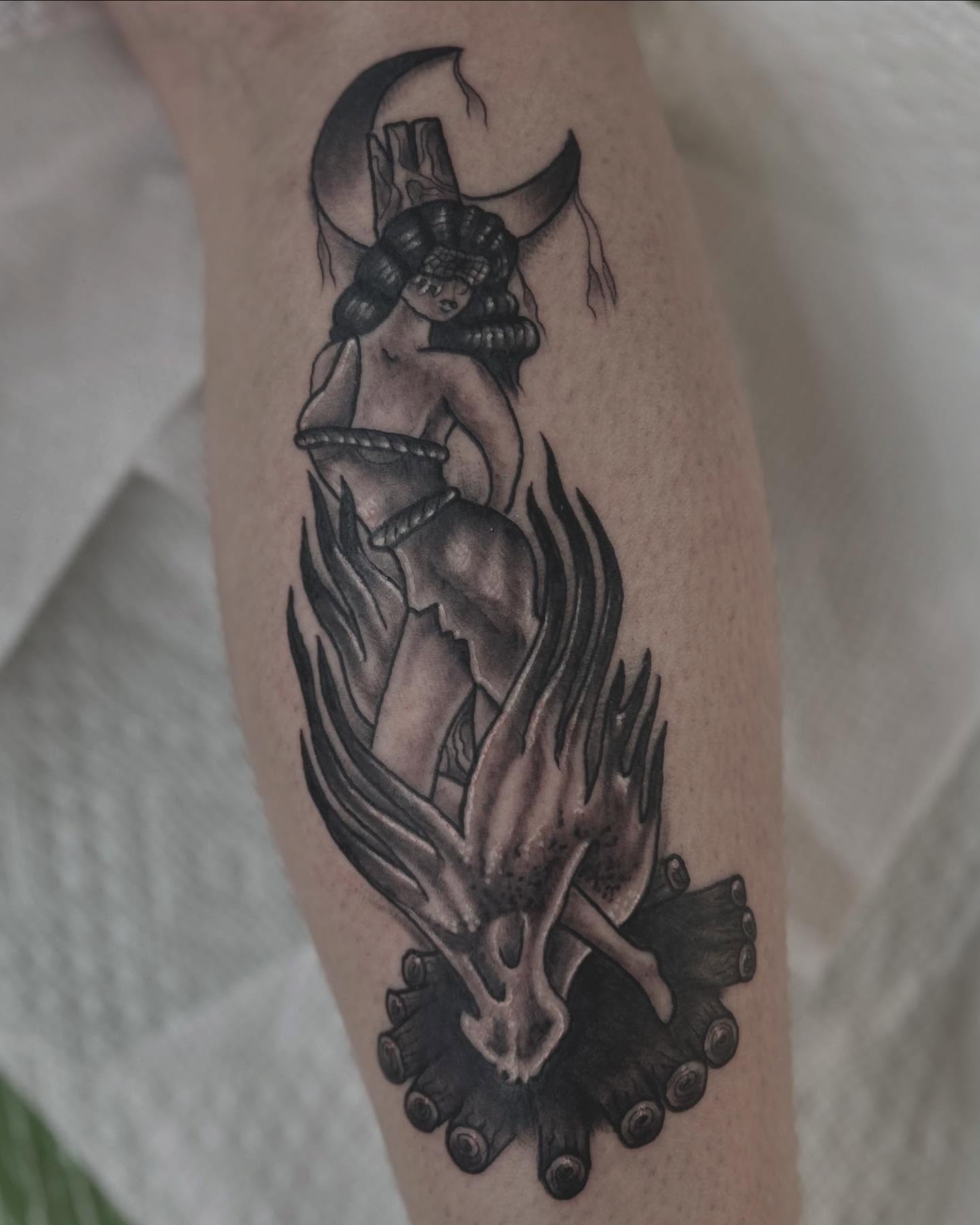 Tattoo by @joshshawtattoos — black_and_grey, dark_realism