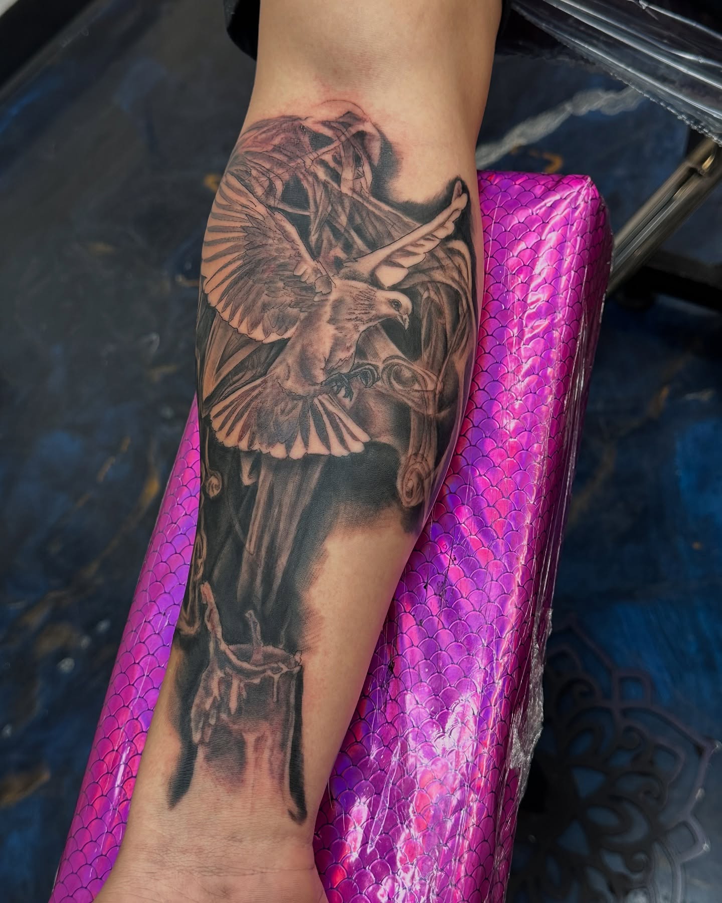 Tattoo by @jbeantat2 — realism, black_and_grey