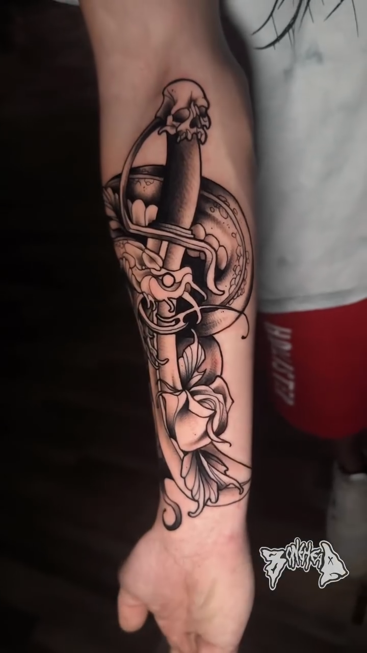 Tattoo by @boneheaddraws β black_and_grey, realism