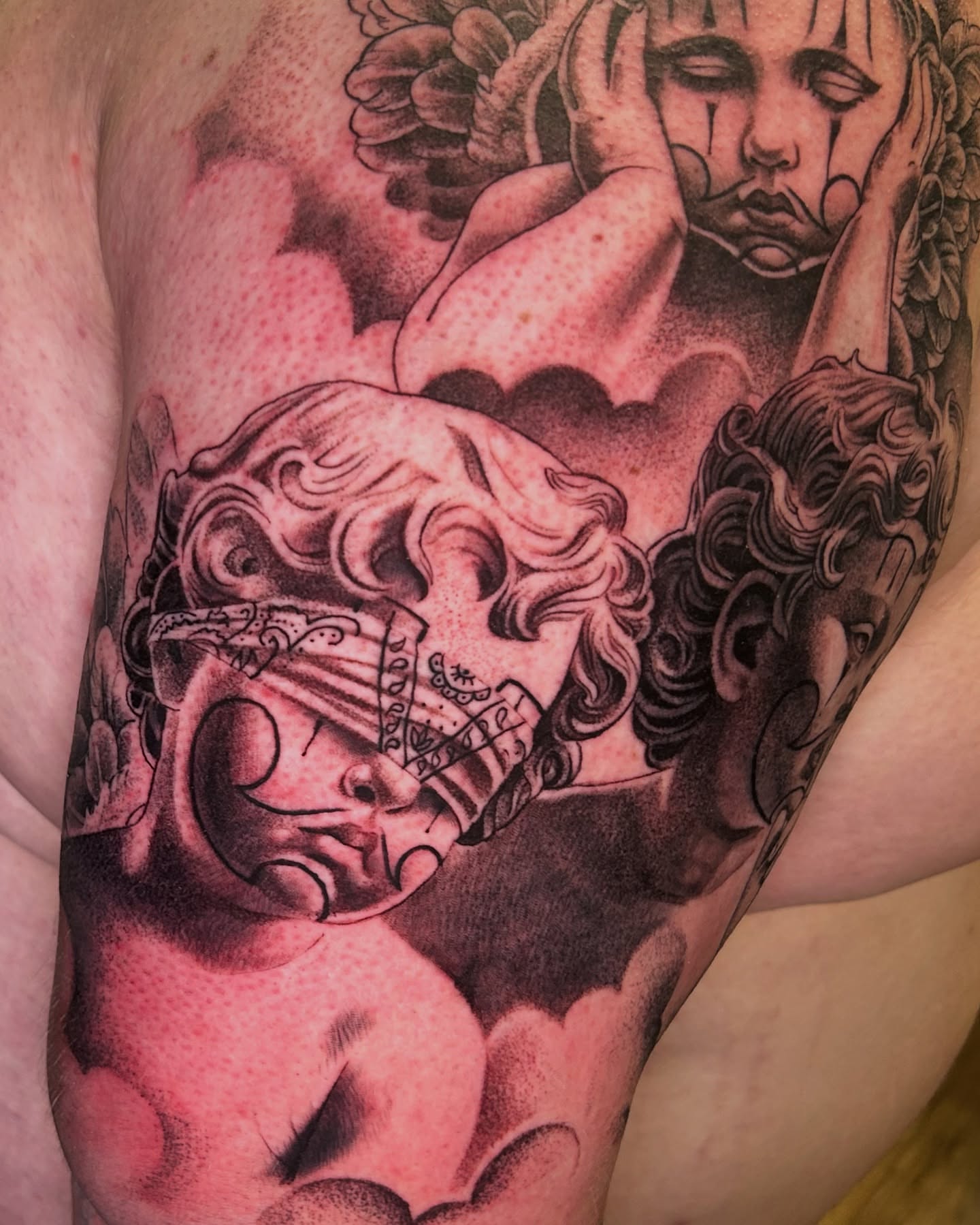 Tattoo by @lvp_arte — dotwork, black_and_grey