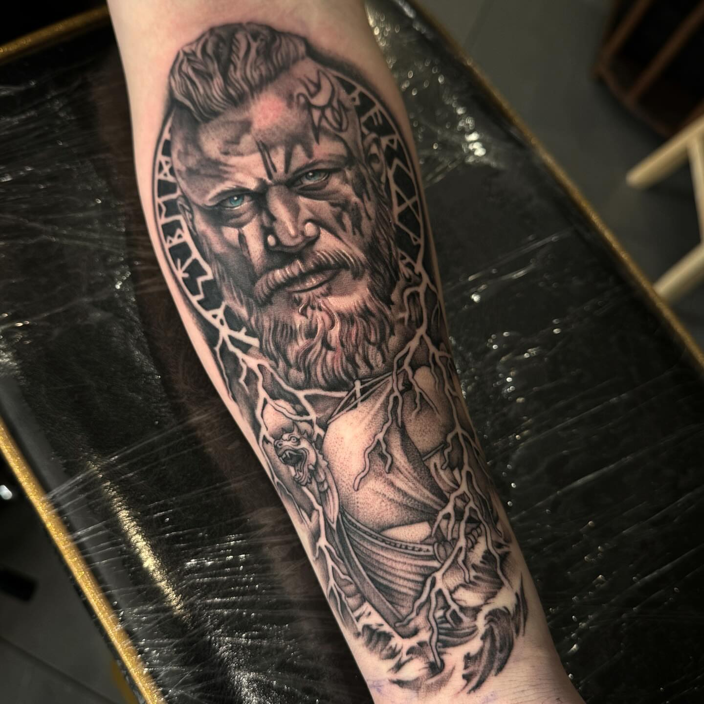 Tattoo by @ryanfuttart — black_and_grey, realism