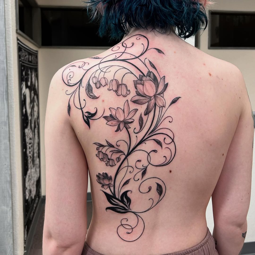 Tattoo by @deadkaylietattoo — fine_line, black_and_grey