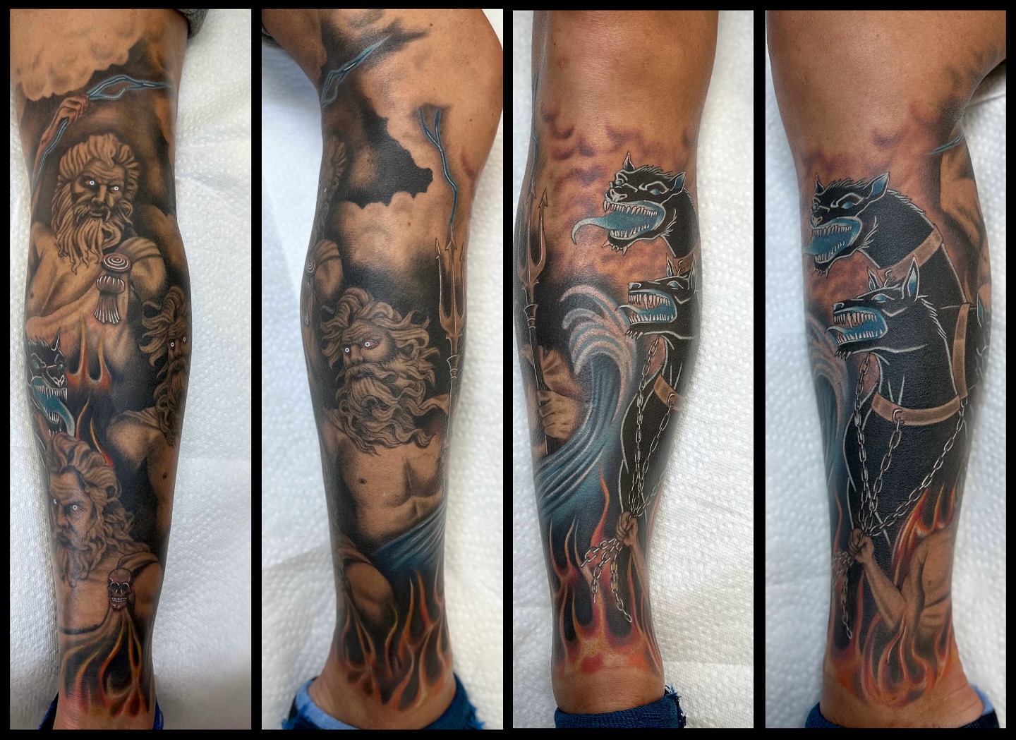 Mythical creatures realism tattoo on the forearm by Savannah Compton