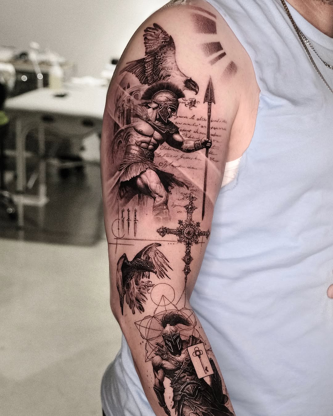 Tattoo by @dopamine_real โ realism, black_and_grey