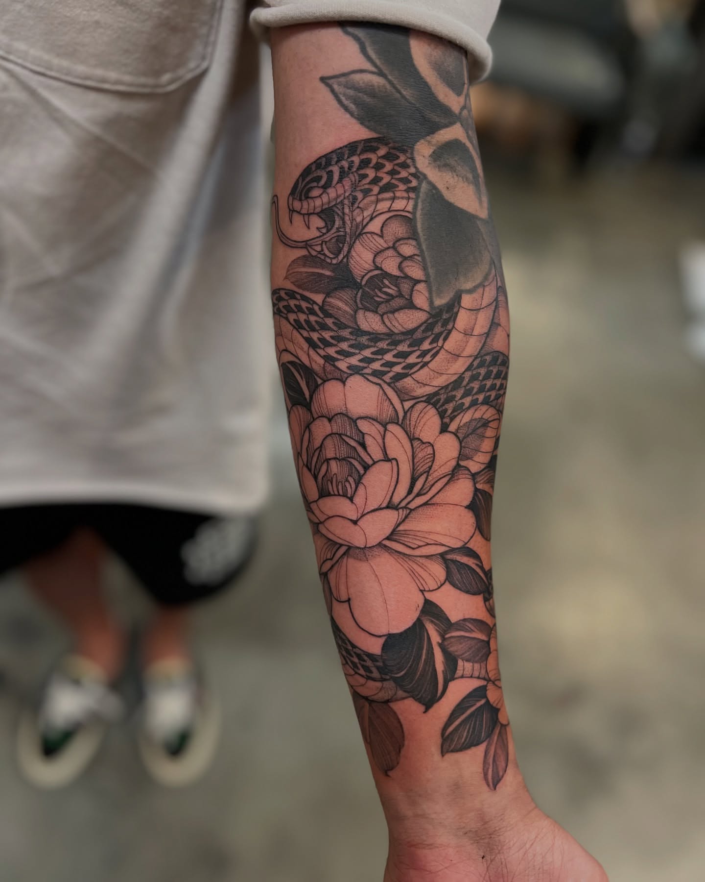 Tattoo by @miketa_tattoo — black_and_grey