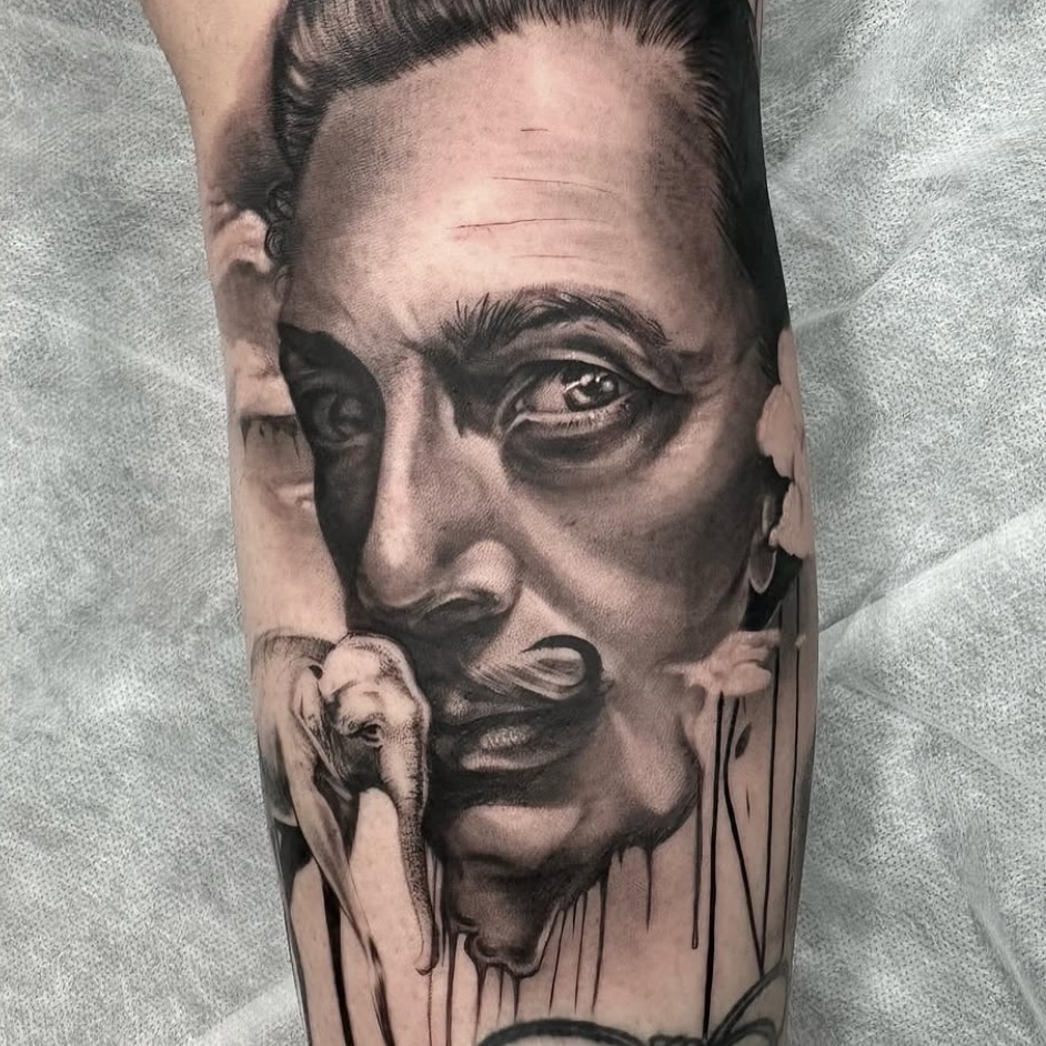 Man's face realism tattoo on the forearm by ❖ Raven Lennox ❖