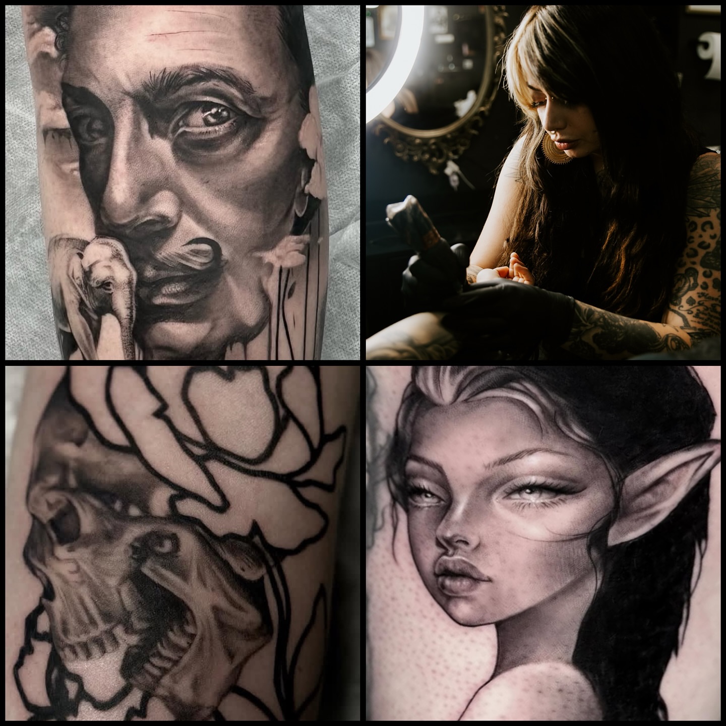 Tattoo by @eyepokes — realism, black_and_grey