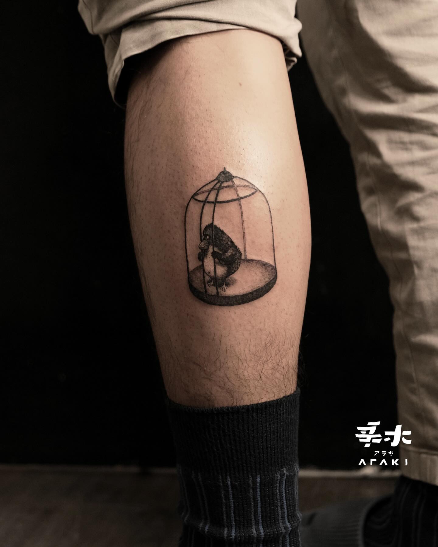 Tattoo by @araki_tattoo — black_and_grey, realism