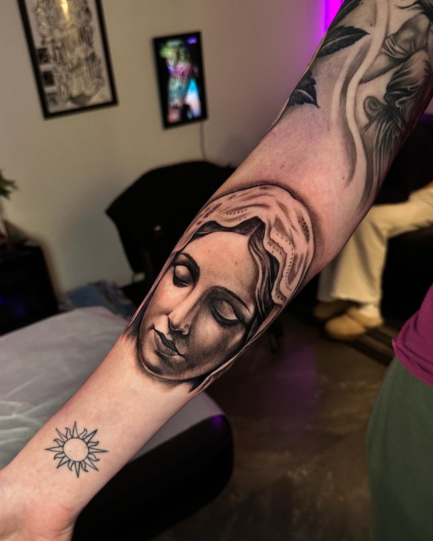 Tattoo by @artofshadow โ realism, black_and_grey