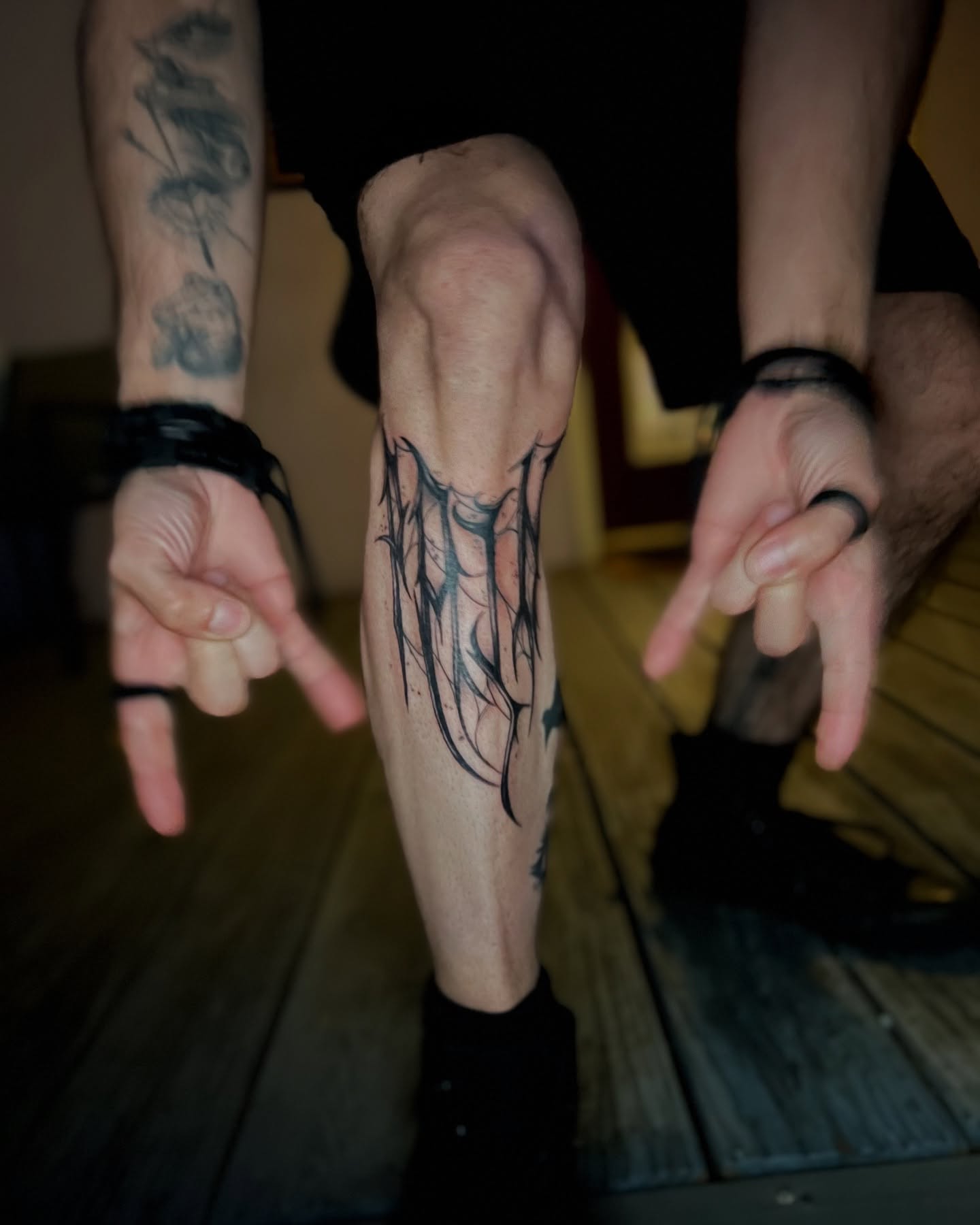 Wing black and grey tattoo on the forearm by Rose DeLisse