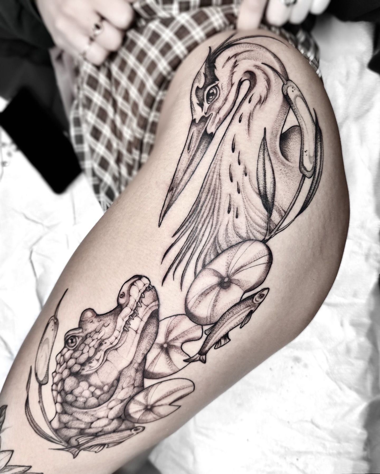 Tattoo by @horsegirltats — black_and_grey, realism