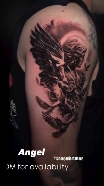 Tattoo by @lanceperlichtattoos — black_and_grey, realism