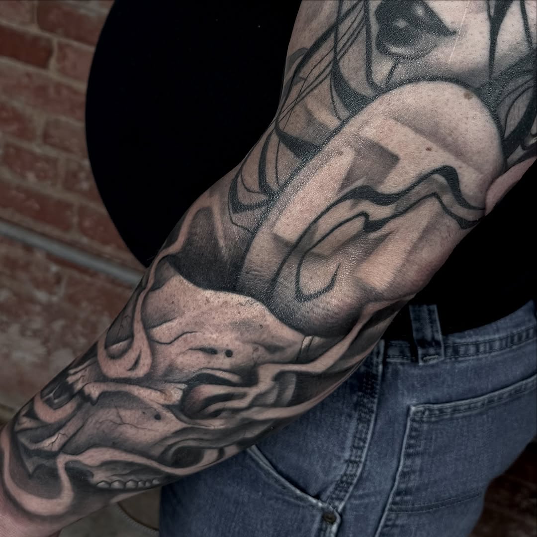Tattoo by @brookelle.bombshelle — black_and_grey, realism