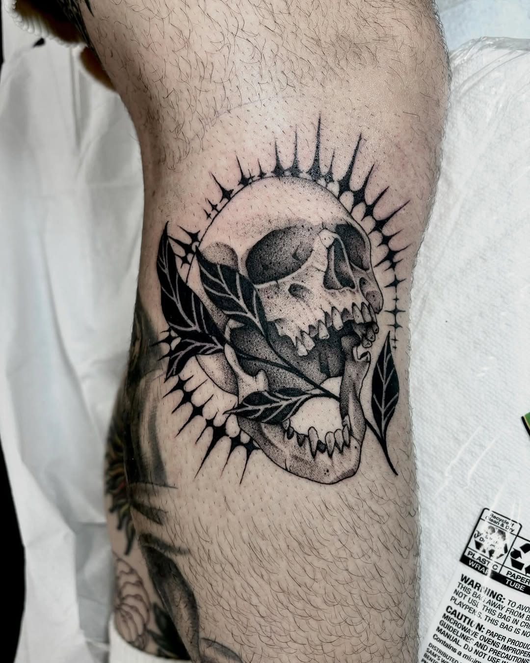 Tattoo by @zoedtattoos โ black_and_grey, dotwork